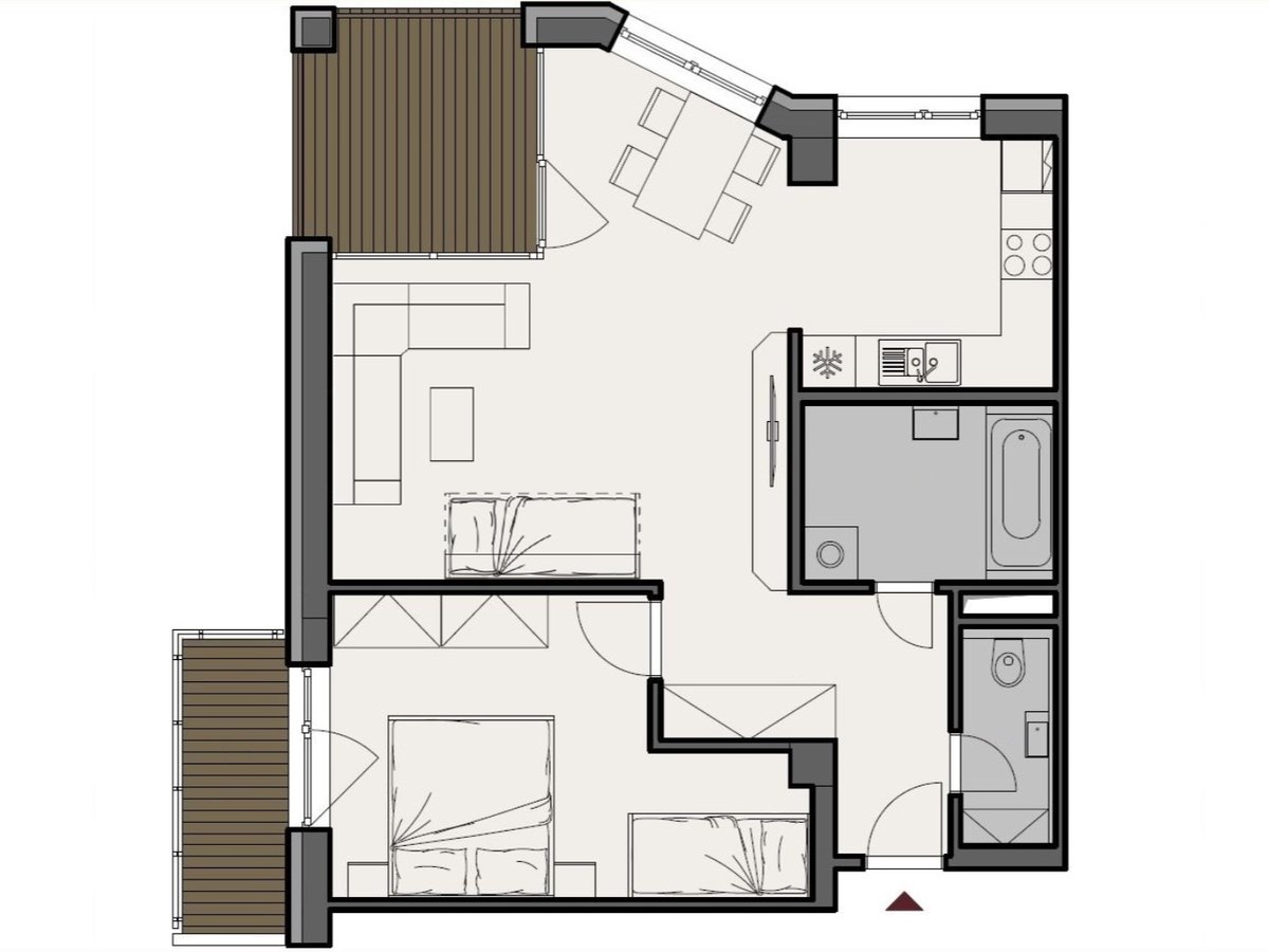Pôdorys apartmánu 03