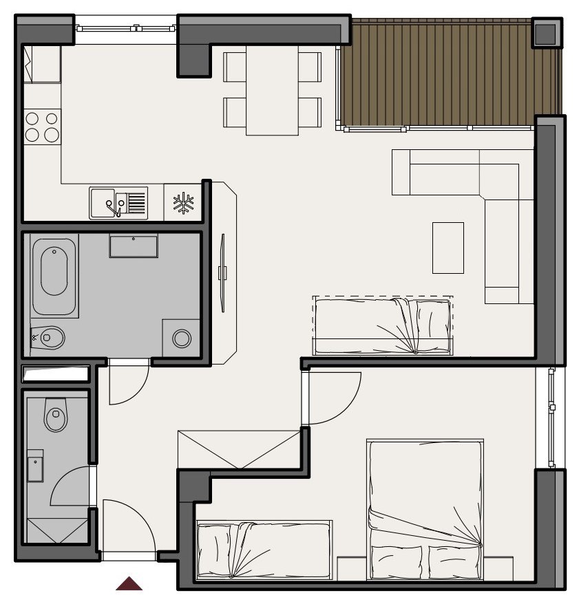 Pôdorys apartmánu 09